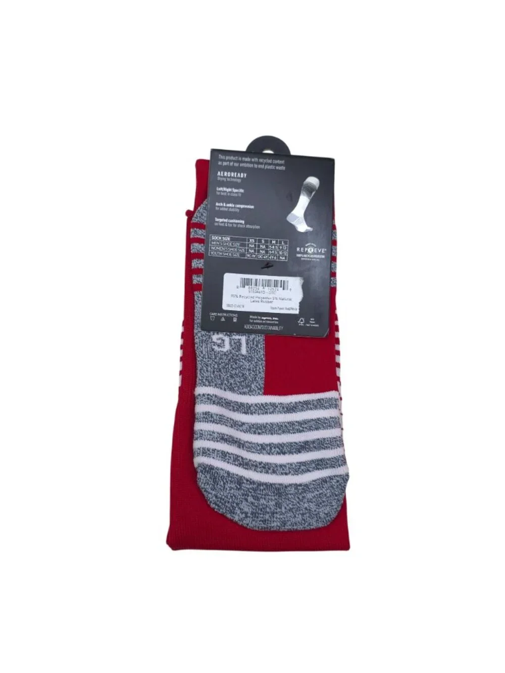 Adidas Soccer Team Speed Socks L Aeroready Compression Cushioned Recycled Fabric